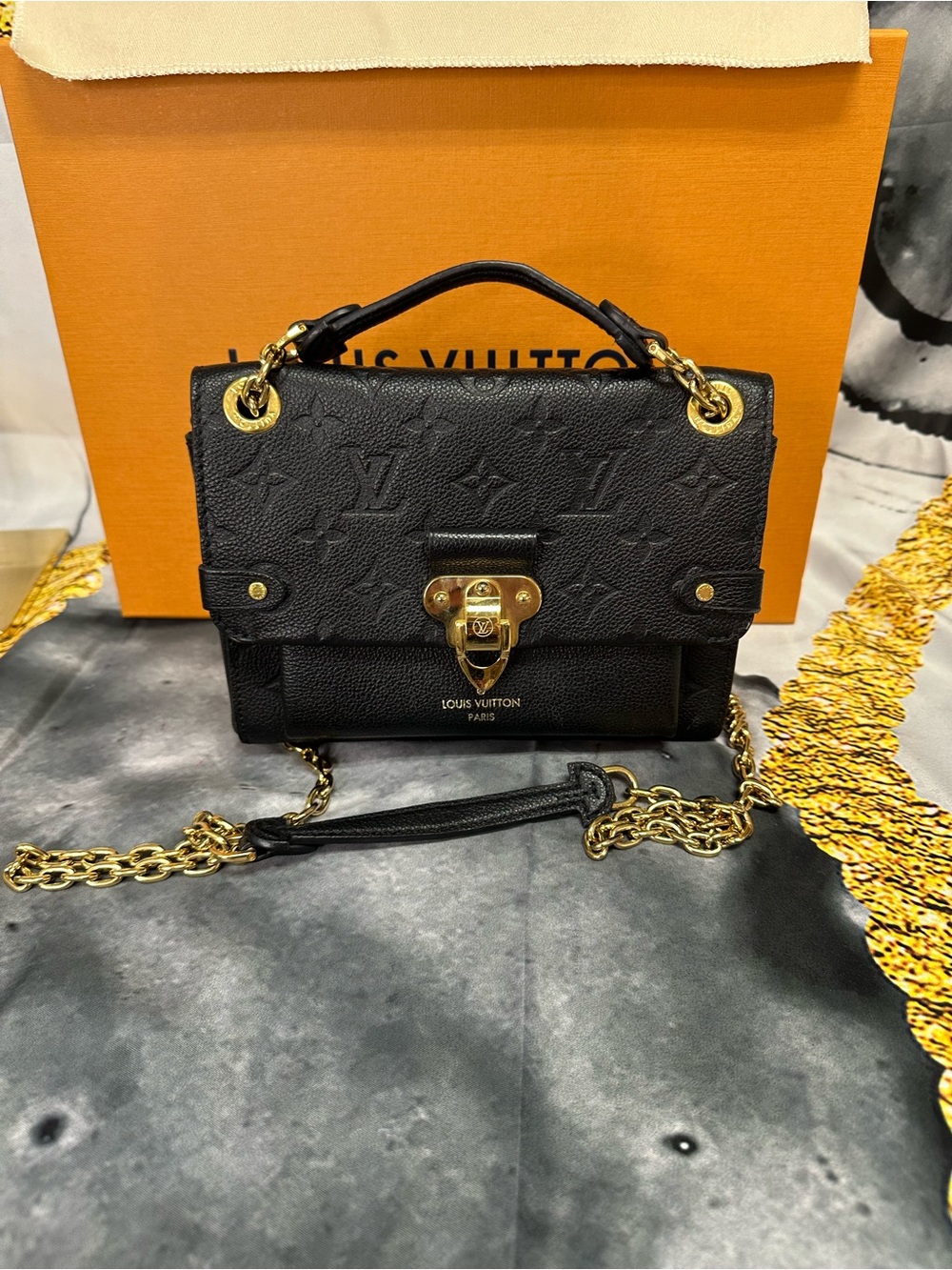 Louis Vuitton Vavin BB black Monogram Empreinte Leather